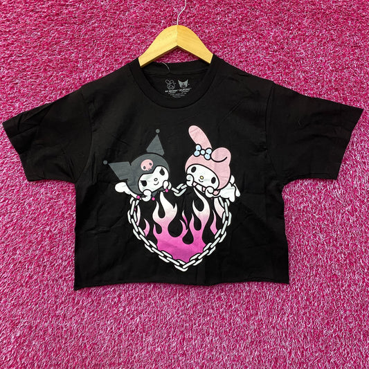 Sanrio My Melody & Kuromi Heart Crop Top Size Small