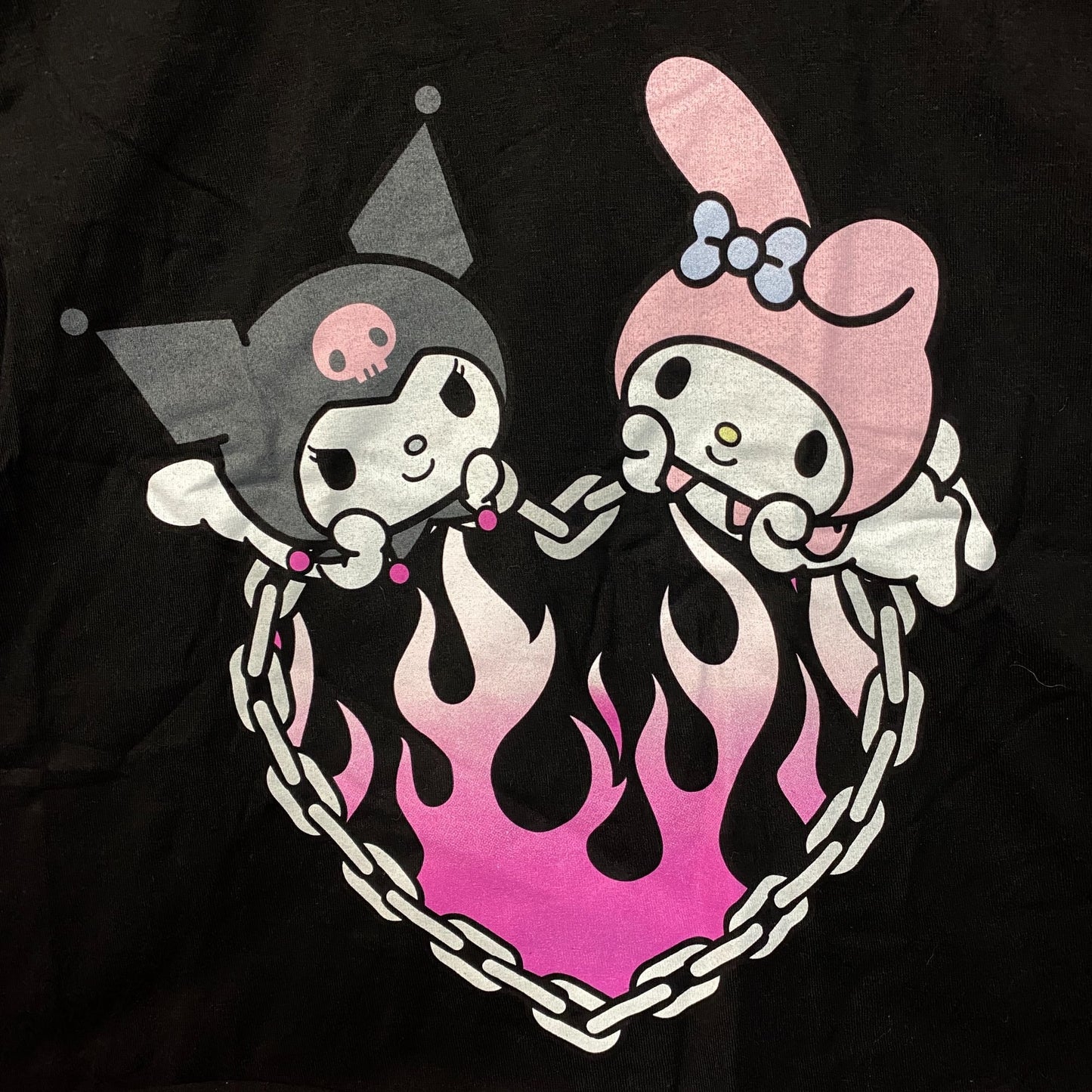 Sanrio My Melody & Kuromi Heart Crop Top Size Small
