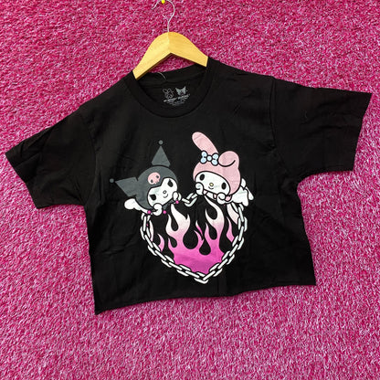 Sanrio My Melody & Kuromi Heart Crop Top Size Small