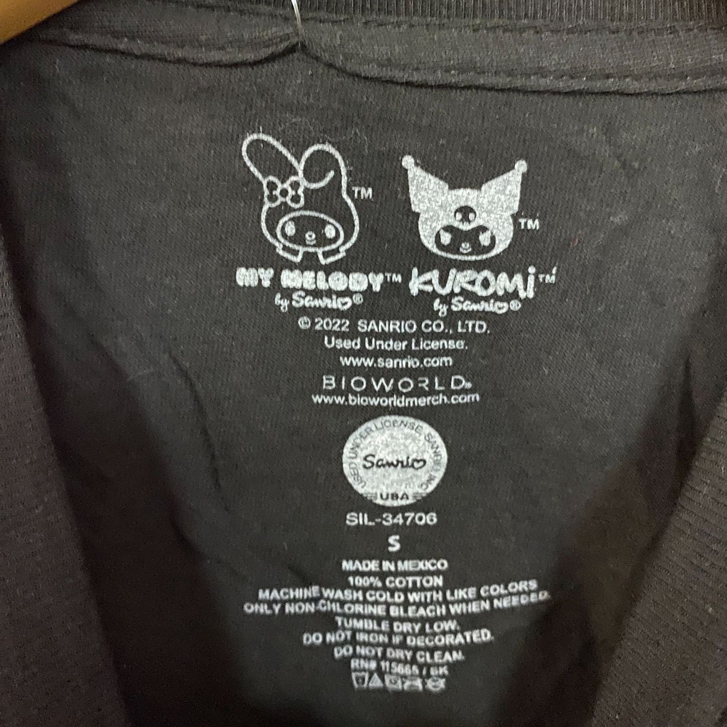 Sanrio My Melody & Kuromi Heart Crop Top Size Small