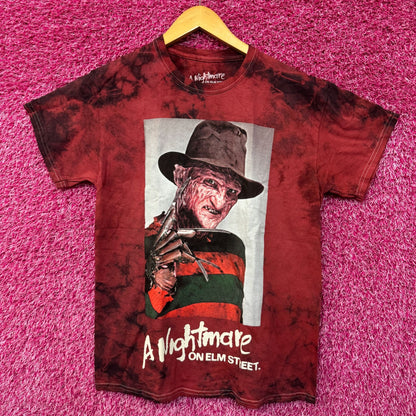 A Nightmare on Elm Street Freddy Kruger Tie dye Tshirt Size Medium