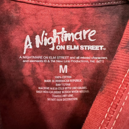 A Nightmare on Elm Street Freddy Kruger Tie dye Tshirt Size Medium