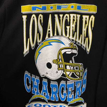 Junk Food Clothing NFL Los Angeles Chargers Helmet Logo Flea Market Crew Fleece Large