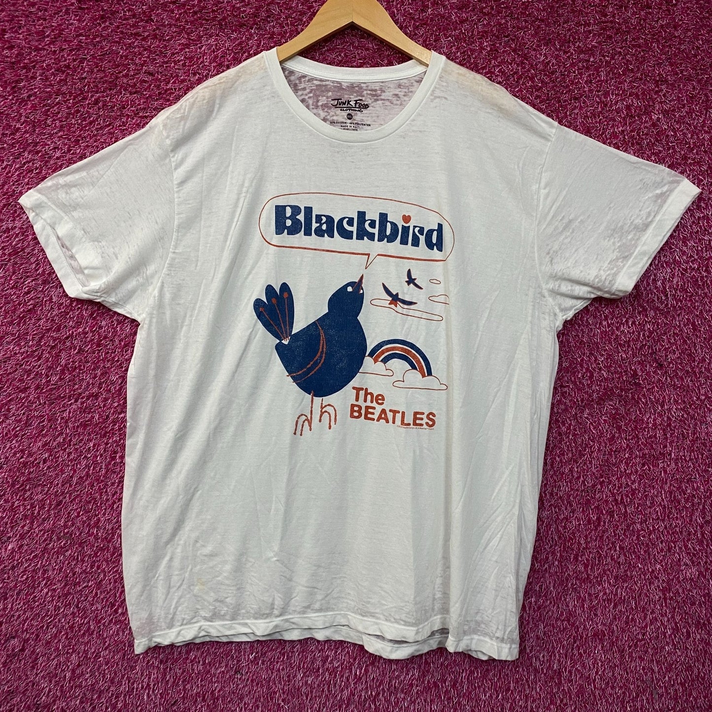 Junk Food Clothing Women's The Beatles "Blackbird" Graphic Tee 2XL