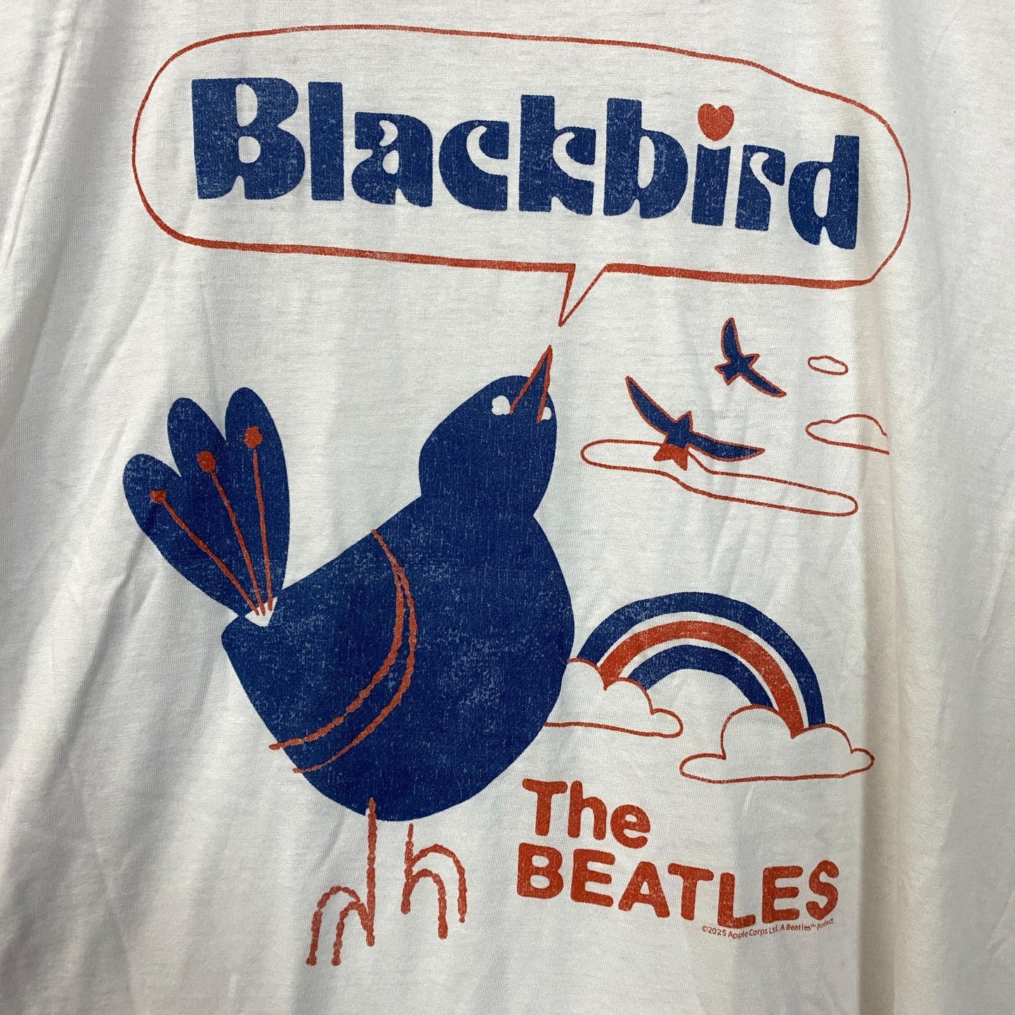 Junk Food Clothing Women's The Beatles "Blackbird" Graphic Tee 2XL