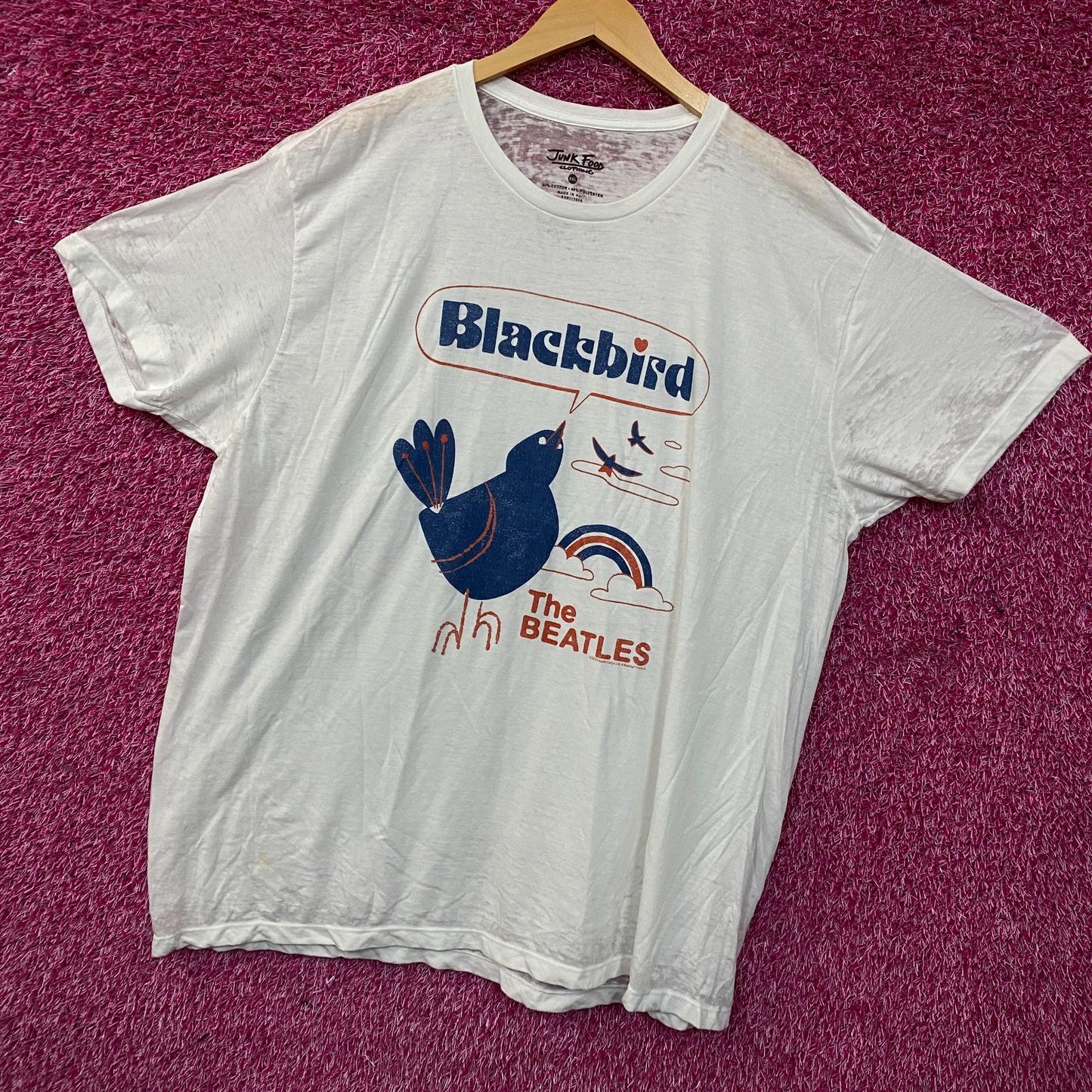 Junk Food Clothing Women's The Beatles "Blackbird" Graphic Tee 2XL