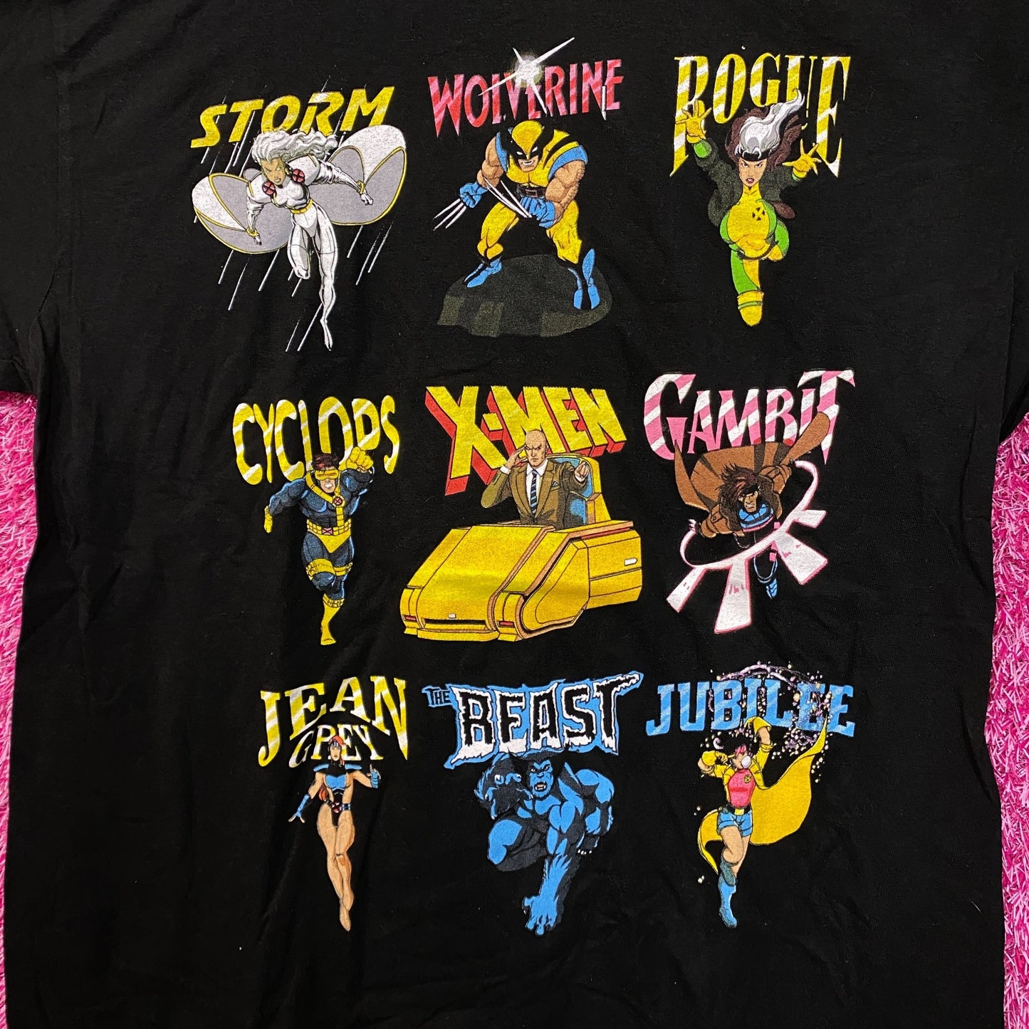 X-Men Animated Series Team Character Credit Marvel Tee M