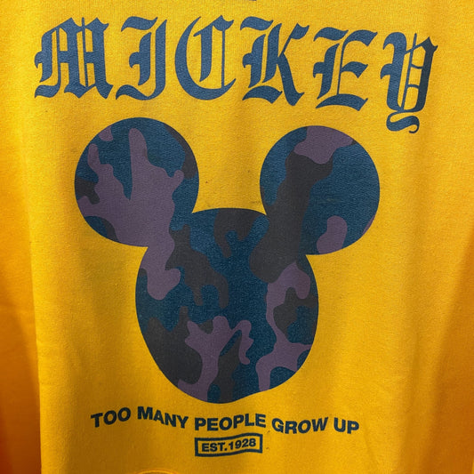 Mickey Mouse logo Too Many People Grow Up Hoodie size Large