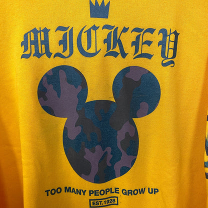 Mickey Mouse logo Too Many People Grow Up Hoodie size Large