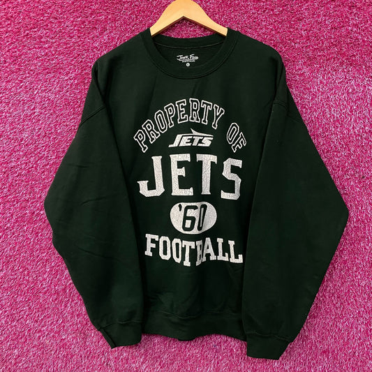 Junk Food Clothing New York Jets Property of Jets NFL Green Sweatshirt Large