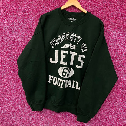 Junk Food Clothing New York Jets Property of Jets NFL Green Sweatshirt Large