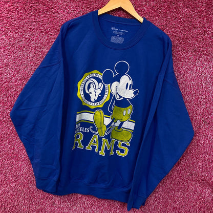Junk Food X Disney Los Angeles Rams crewneck sweater 2XL
