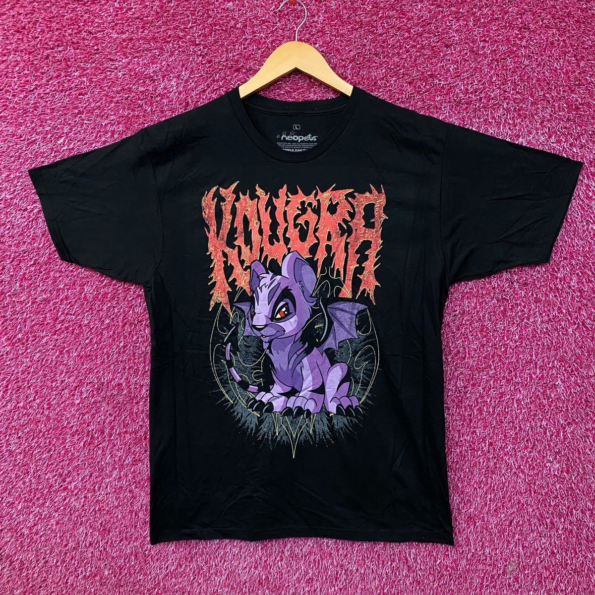 Neopets Kougra Metal Graphic T-Shirt Large