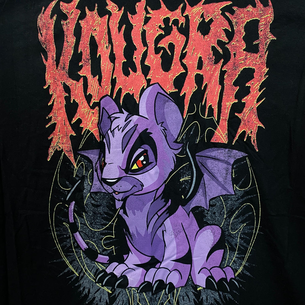 Neopets Kougra Metal Graphic T-Shirt Large