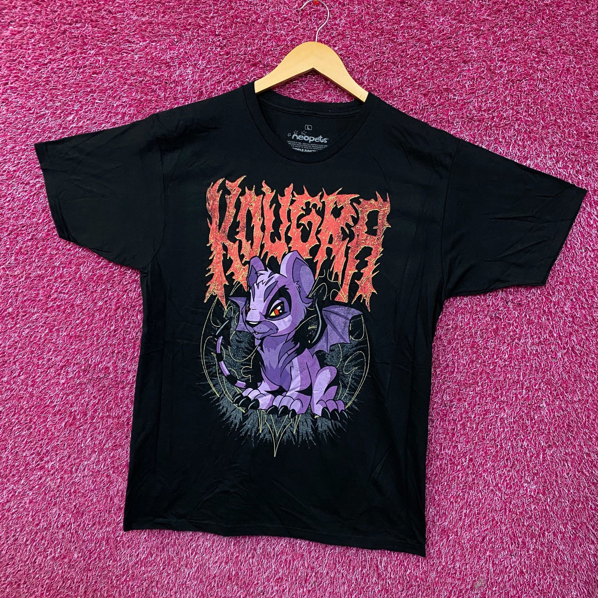 Neopets Kougra Metal Graphic T-Shirt Large