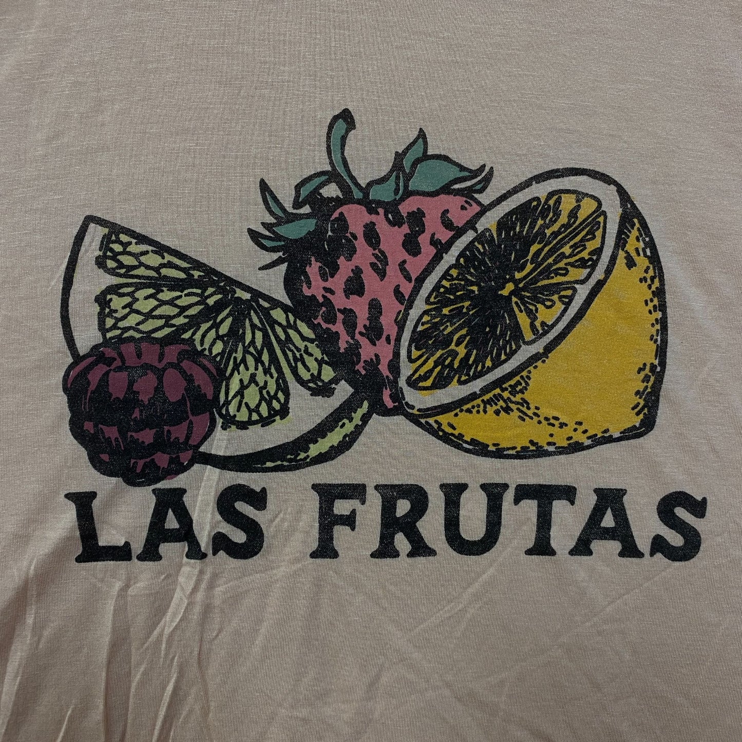 Junk Food Clothing Las Frutas Vintage Style Tissue Women's Crop Tank XL