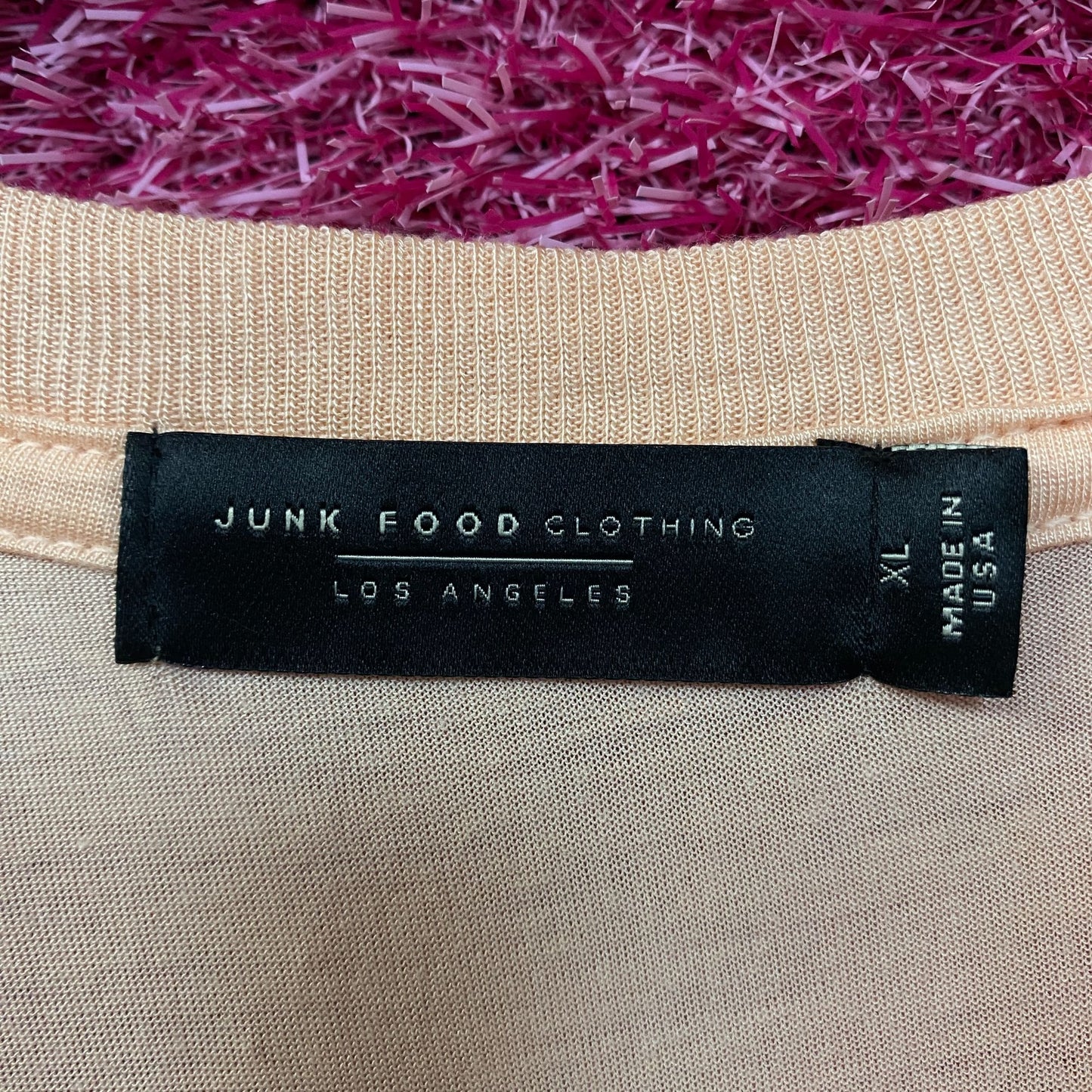 Junk Food Clothing Las Frutas Vintage Style Tissue Women's Crop Tank XL