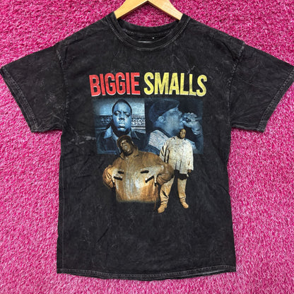 Notorious B.I.G. Biggie Smalls Collage mineral wash rap tee med
