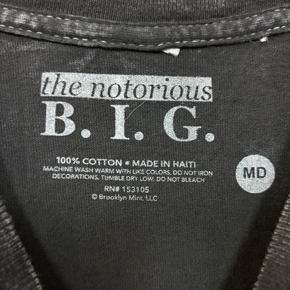Notorious B.I.G. Biggie Smalls Collage mineral wash rap tee med