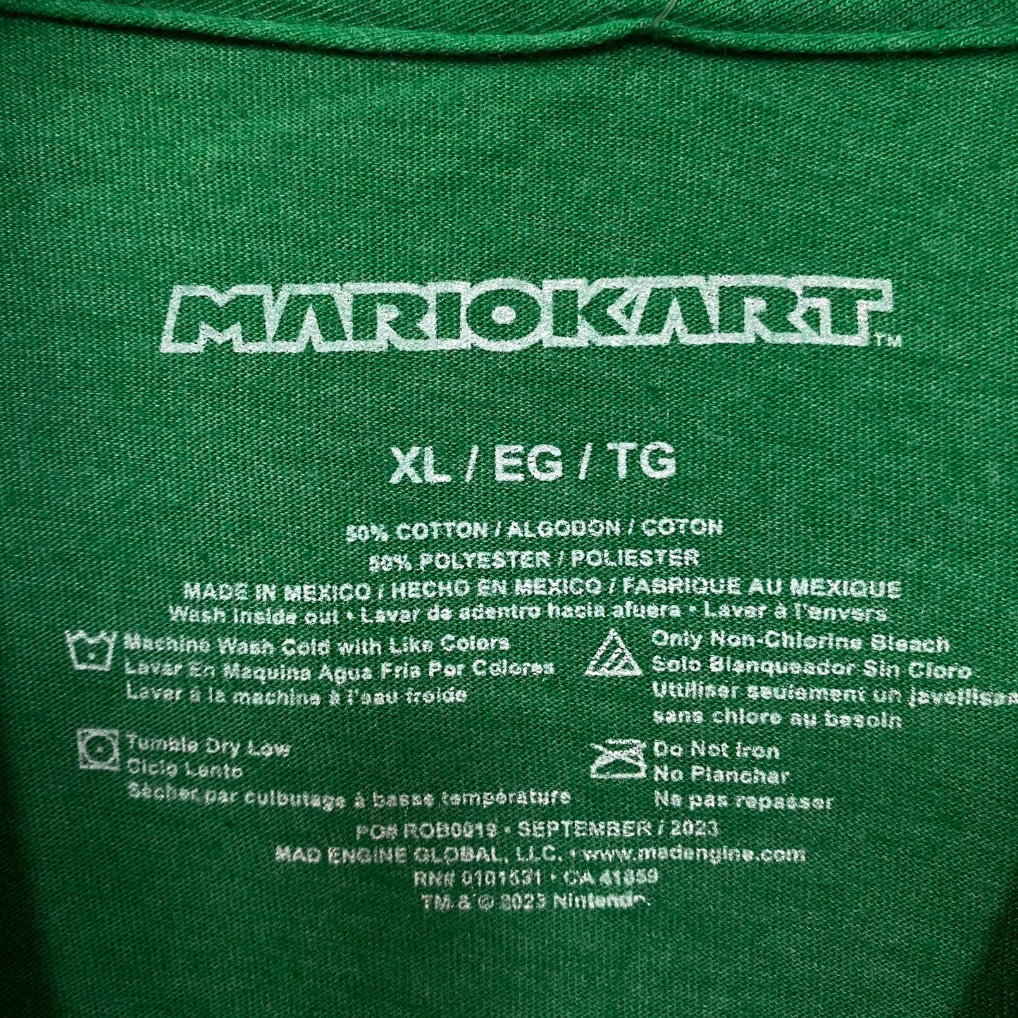 Nintendo Mario Kart Racing Graphic T-Shirt XL