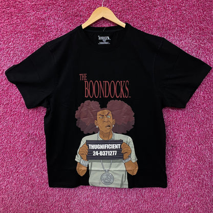 The Boondocks Thugnificent Mugshot Black T-Shirt Large