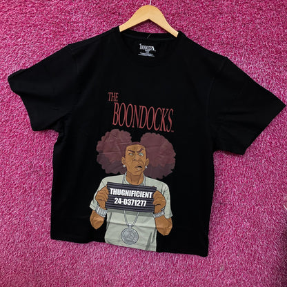 The Boondocks Thugnificent Mugshot Black T-Shirt Large