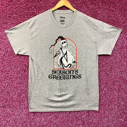 The Nightmare Before Christmas Jack Skellington Seasons Greetings T-Shirt Large