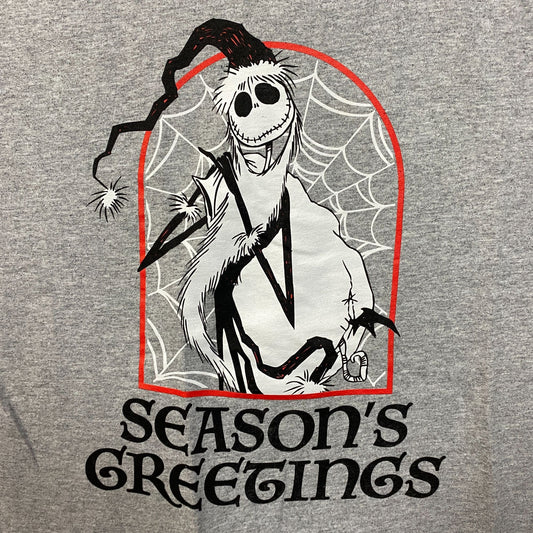 The Nightmare Before Christmas Jack Skellington Seasons Greetings T-Shirt Large
