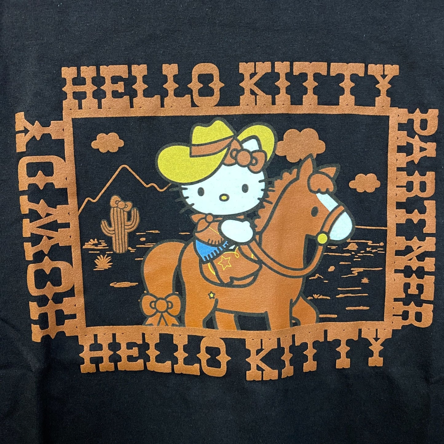 Sanrio Hello Kitty Desert Rodeo Howdy Partner Cute Graphic T-Shirt XL
