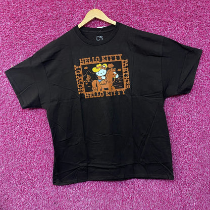 Sanrio Hello Kitty Desert Rodeo Howdy Partner Cute Graphic T-Shirt XL