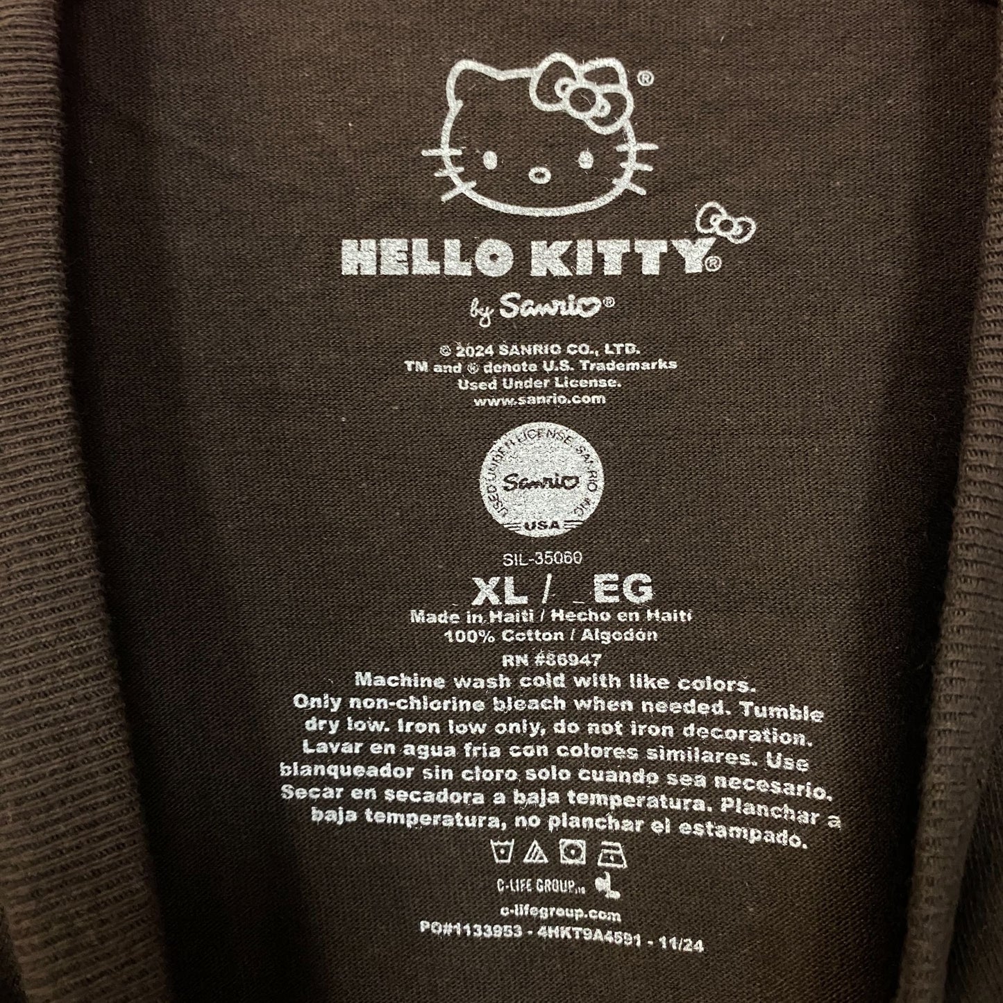 Sanrio Hello Kitty Desert Rodeo Howdy Partner Cute Graphic T-Shirt XL