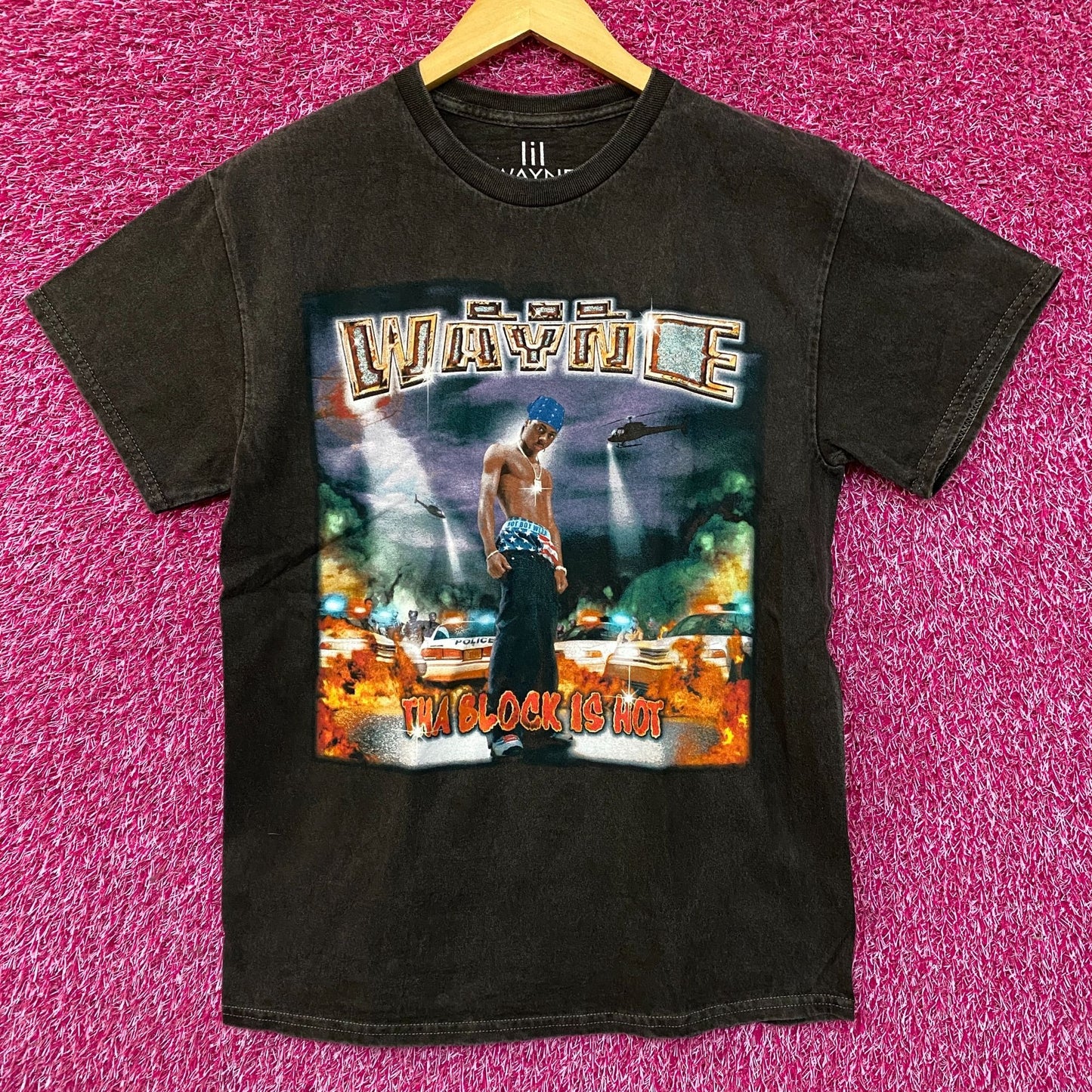 Lil Wayne Tha Block is Hot Cash Money Records Rap Tee Medium