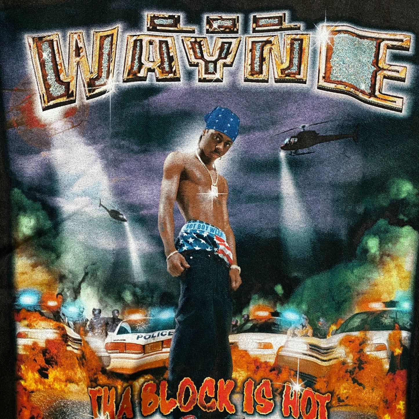 Lil Wayne Tha Block is Hot Cash Money Records Rap Tee Medium