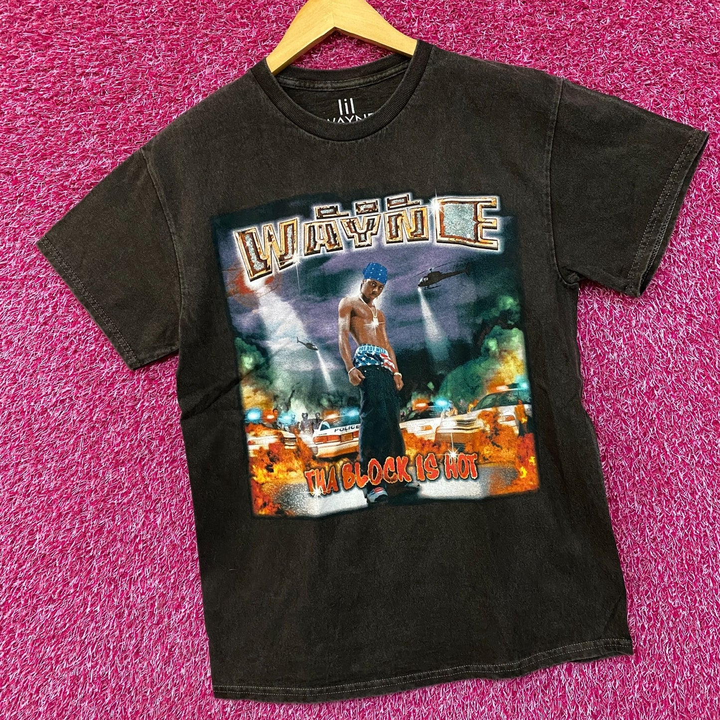 Lil Wayne Tha Block is Hot Cash Money Records Rap Tee Medium