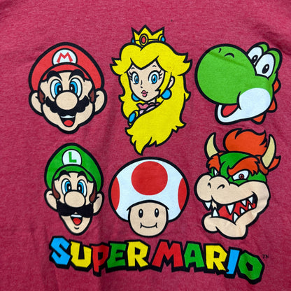 Super Mario Luigi Peach Yoshi Toad Bowser Nintendo Tee M