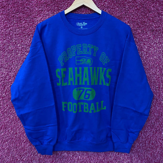 Junk Food Clothing Seattle Seahawks Property Flea Market Crewneck Sweatshirt Medium