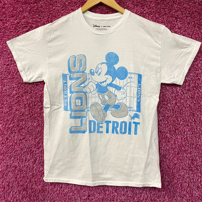 Disney x Junk Food NFL Detroit Lions Mickey Mouse Field T-Shirt Small