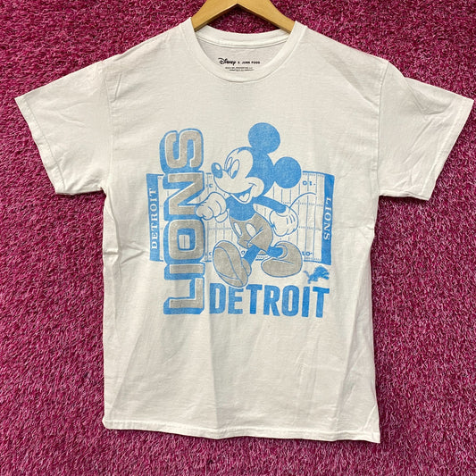 Disney x Junk Food NFL Detroit Lions Mickey Mouse Field T-Shirt Small