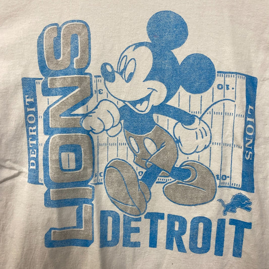 Disney x Junk Food NFL Detroit Lions Mickey Mouse Field T-Shirt Small