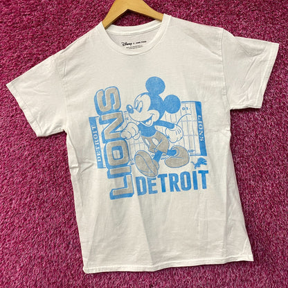 Disney x Junk Food NFL Detroit Lions Mickey Mouse Field T-Shirt Small