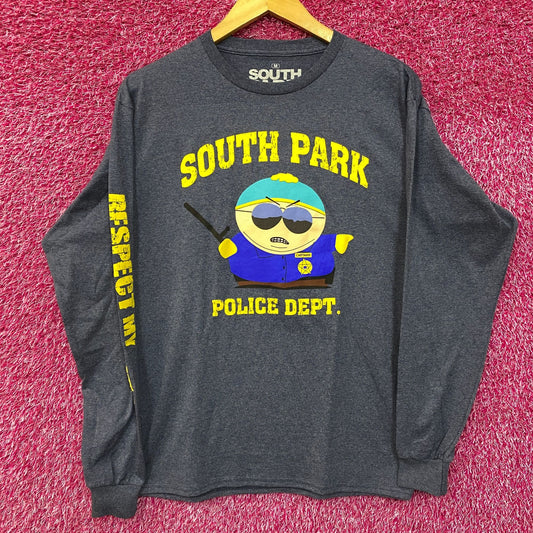 South Park Police Dept. Eric Cartman - Respect My Authority - Long Sleeve T-Shirt Medium