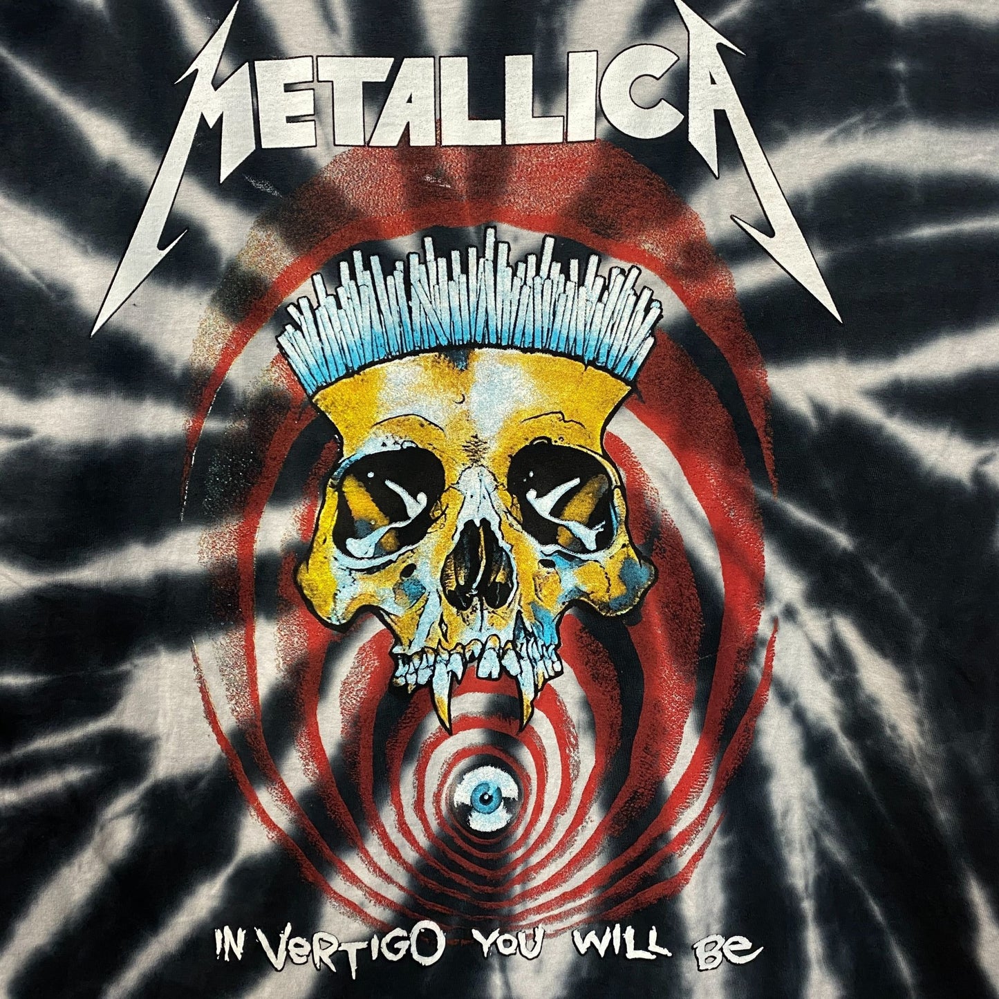 Metallica Vertigo You Will Be Rock Spiral Tie Dye T-Shirt Large