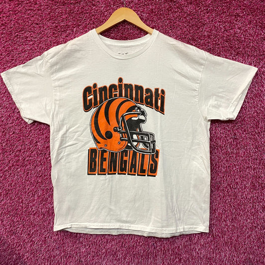 Junk Food Clothing NFL Cincinnati Bengals Helmet Logo T-Shirt Large
