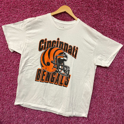 Junk Food Clothing NFL Cincinnati Bengals Helmet Logo T-Shirt Large