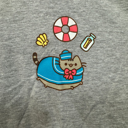 Pusheen the Cat Navigating Sailor Kawaii Kitty Pop Art Tee M