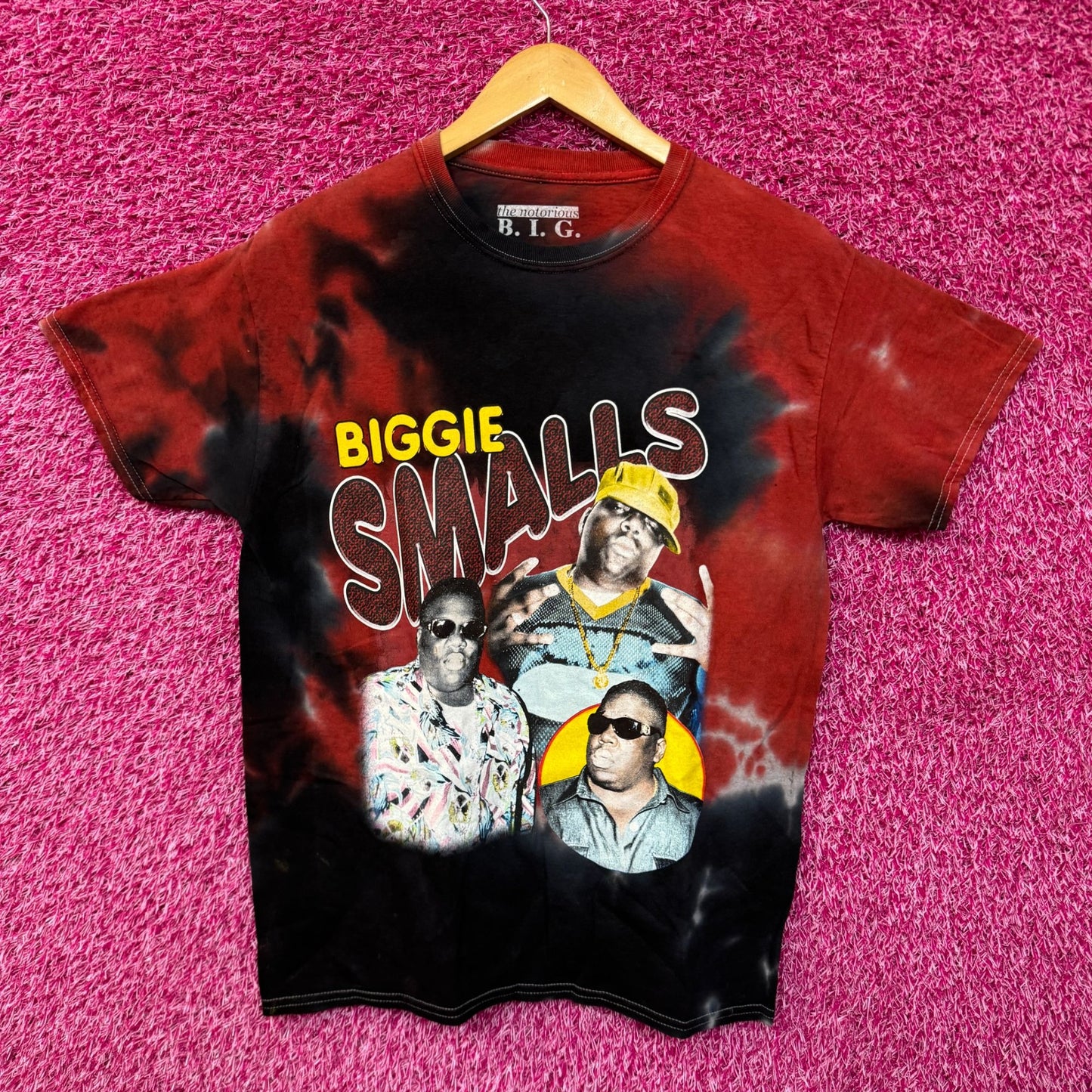 Biggie Smalls King of New York Hip Hop Collage Rap Tie Dye M