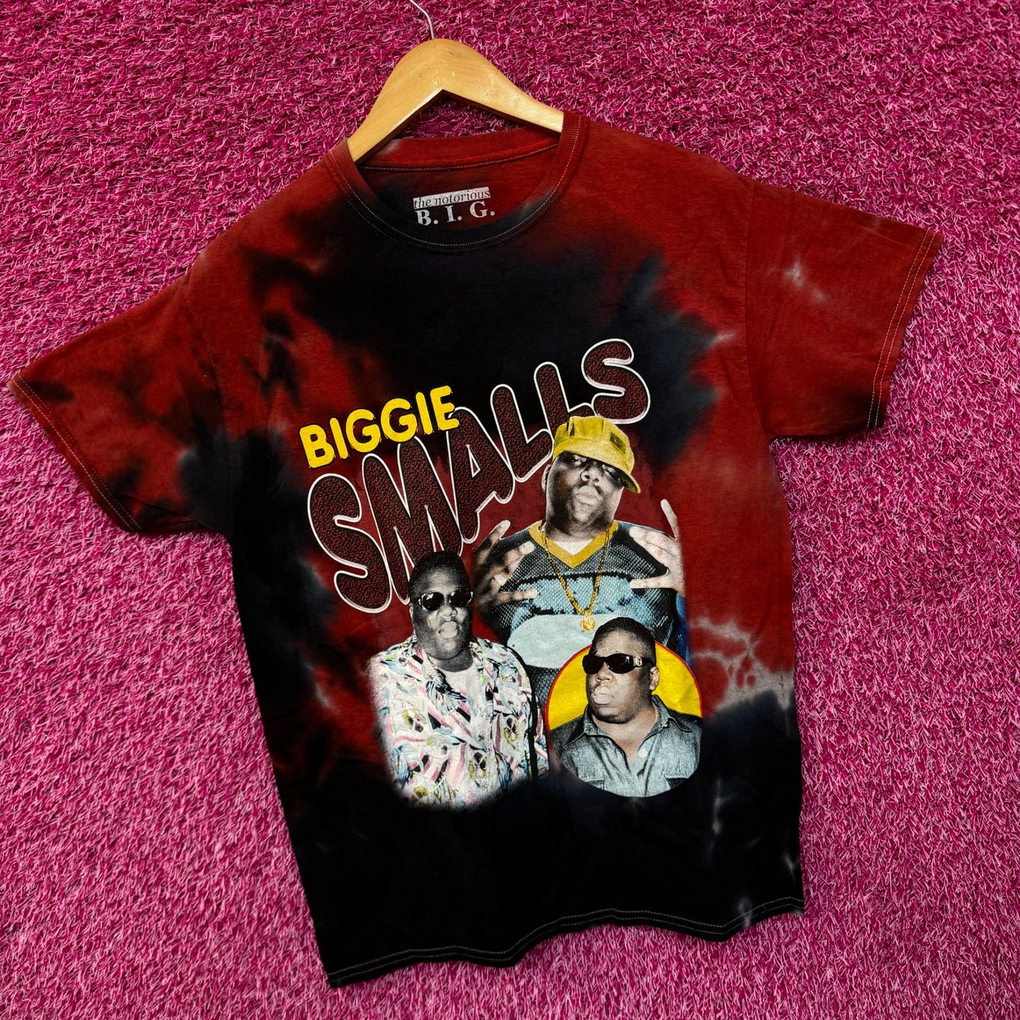 Biggie Smalls King of New York Hip Hop Collage Rap Tie Dye M