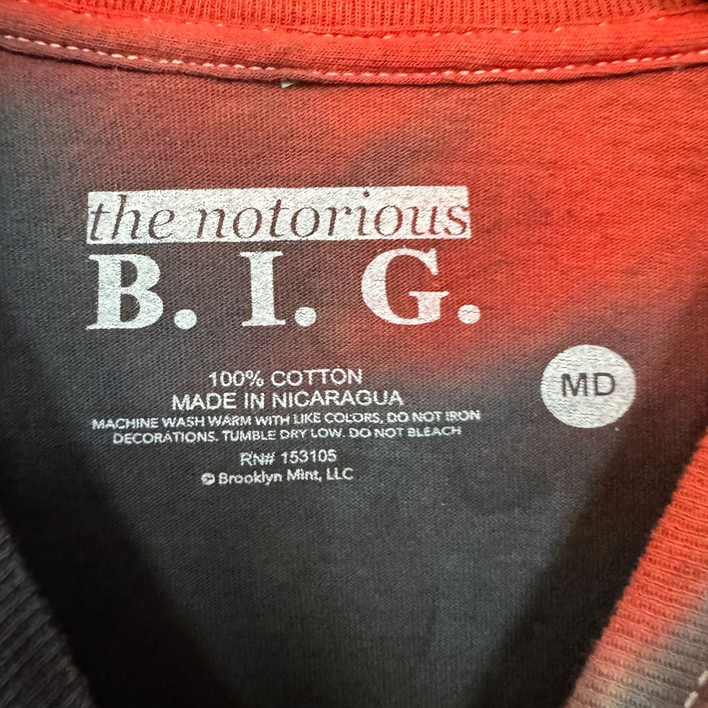 Biggie Smalls King of New York Hip Hop Collage Rap Tie Dye M