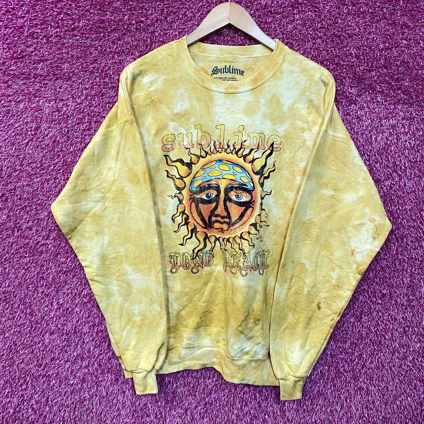 Sublime 40oz to Freedom Long Beach Sun Rock Band Crewneck L