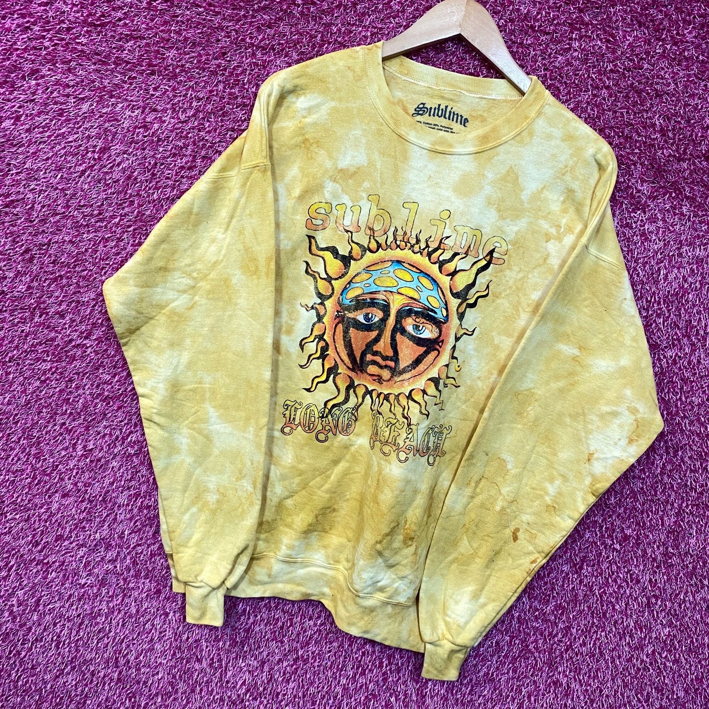 Sublime 40oz to Freedom Long Beach Sun Rock Band Crewneck L